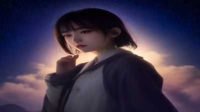 一个人在夜晚的台灯下写日记，周围是安静的书房环境，画面温暖而专注